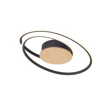 Design plafondlamp hout incl. LED 3-staps dimbaar - Rowan, Verzenden, Nieuw, Hout