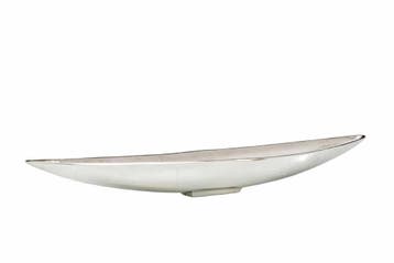 Handgemaakte decoratieve kom SILVER LEAF 80cm zilver, Huis en Inrichting, Ophalen of Verzenden, Nieuw
