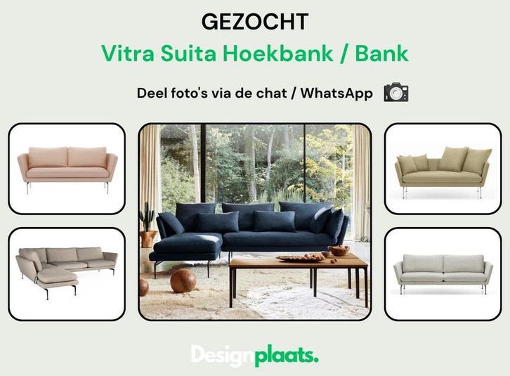 GEZOCHT: Vitra Suita Hoekbank / Bank — Directe inkoop, Huis en Inrichting, Banken | Bankstellen, Zo goed als nieuw, Ophalen of Verzenden