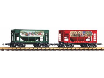 PIKO 38951 G 2er Set Schüttgutwagen Weihnachten, Ophalen of Verzenden, Nieuw, Overige typen, Analoog