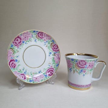 Lomonosov Imperial Porcelain Factory - Theeservies - 1980, Antiek en Kunst