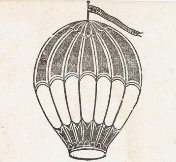Herr Göbel lässt einen großen Luft-Ballon steigen! - 1828
