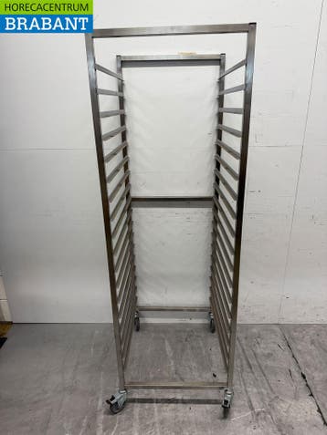 RVS Gastro M Gelaste Regaalwagen 18 x 2/1 GN Horeca, Ophalen of Verzenden, Nieuw zonder verpakking