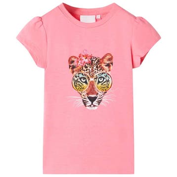 vidaXL Kindershirt 116 neonroze, Verzenden, Nieuw