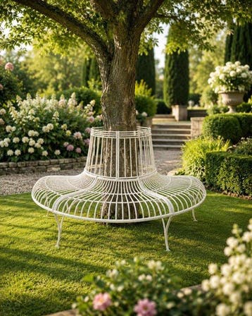 White Tree Bench Iron - New - Bank - Metaal