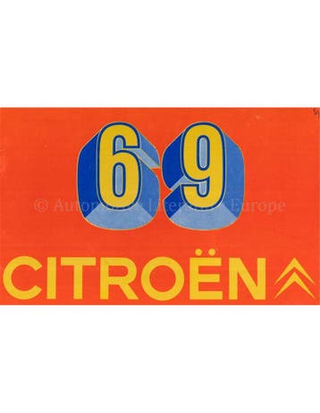 1969 CITROËN PROGRAMMA BROCHURE NEDERLANDS, Nieuw, Author