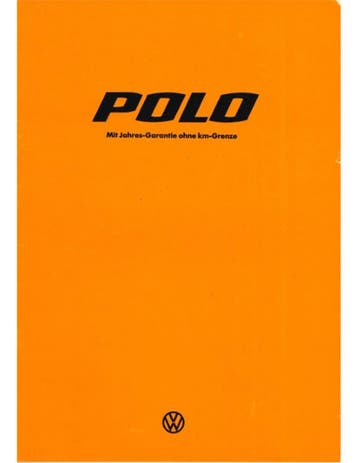 1976 VOLKSWAGEN POLO BROCHURE DUITS, Nieuw, Volkswagen, Author