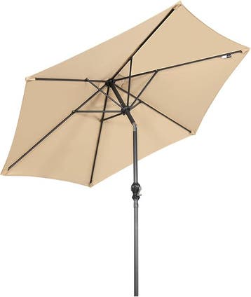 2dekans | Angel Living Parasol Ø250 cm - Kantelbaar - Beige, Ophalen of Verzenden, Zo goed als nieuw
