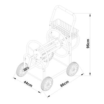 Slangwagen slanghaspel voor slangen 86x44x95 cm, Verzenden, Nieuw