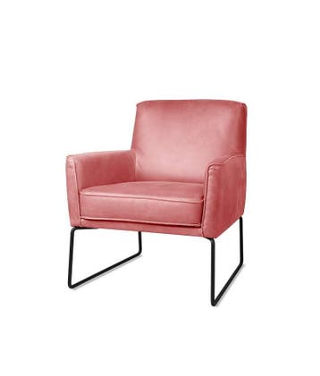 Fauteuil Bach - fauteuils - Roze, Nieuw, Leer