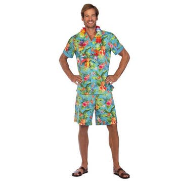 Kostuum Hawaii Blauw Heren, Ophalen of Verzenden, Nieuw