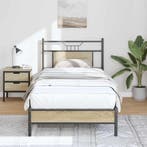 vidaXL Bedframe zonder matras hout sonoma eikenkleurig, Eenpersoons, Bruin, Verzenden, Nieuw