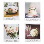 Set met 4 decoratie borden voor het huwelijk, Verzenden, Nieuw, Versiering, Geboorte of Huwelijk