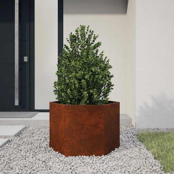 vidaXL Plantenbak roestig 60x60x45 cm cortenstaal, Verzenden, Nieuw, Metaal, 60 tot 100 cm