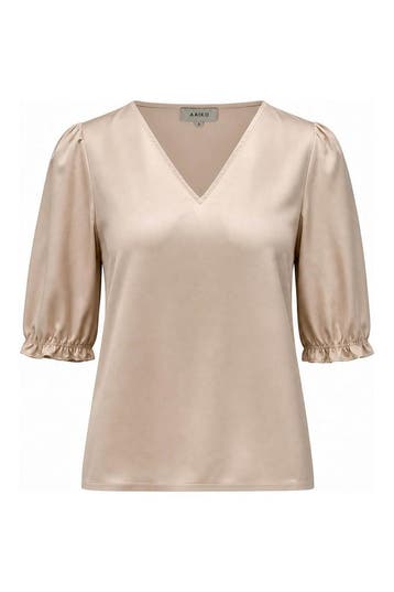 Aaiko Top in maat S Beige, Aaiko, Verzenden, Zo goed als nieuw, Beige