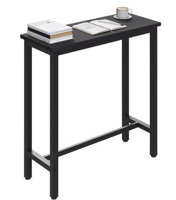 Bartafel 100 cm hoog rechthoekig met zwart metalen frame, Verzenden, Nieuw
