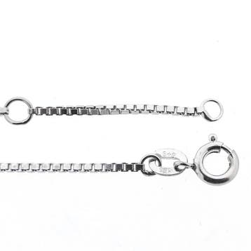 Witgouden Venetiaanse schakelketting, Ophalen of Verzenden, Gebruikt, Overige kleuren, Goud