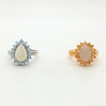 Zonder minimumprijs - 2-delige sieradenset Zilver, Verguld -, Sieraden, Tassen en Uiterlijk