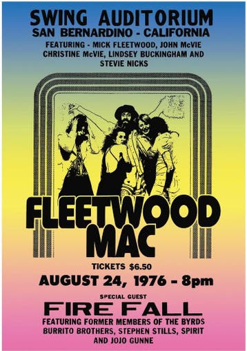 Posters - Poster Fleetwood Mac - Swing Auditorium, Verzenden, Zo goed als nieuw