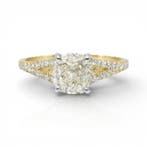 Ring - 18 karaat Geel goud, Witgoud - 2.26ct. tw. Diamant, Sieraden, Tassen en Uiterlijk, Ringen, Nieuw