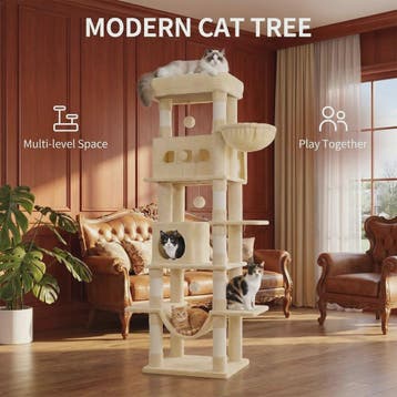 Grote Kattenboom 170 cm - Multi-Level Krabpaal met Ruim Zitp, Dieren en Toebehoren, Verzenden, Nieuw