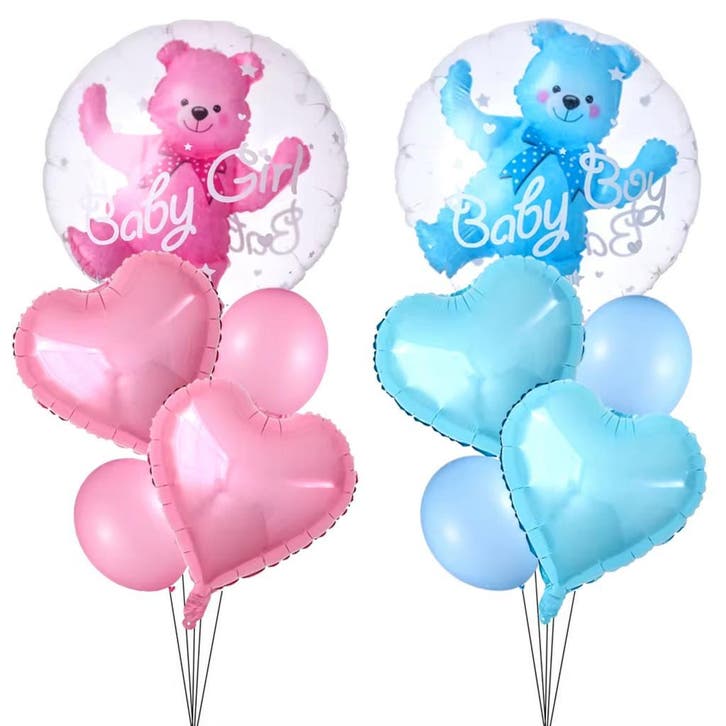 Gender reveal ballonnen set Baby Boy Baby Girl beer 10-delig, Hobby en Vrije tijd, Feestartikelen, Geboorte of Huwelijk, Nieuw