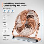Vloerventilator - 60 cm - Industriele ventilator - Koper - A, Verzenden, Zo goed als nieuw