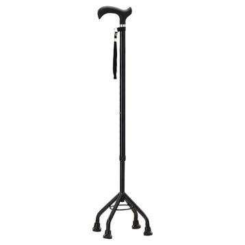 Wandelstok met 4 poten Zwart, Diversen, Verpleegmiddelen, Ophalen of Verzenden, Nieuw