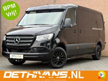 Zakelijke Lease |  Mercedes-Benz Sprinter 319CDI 190PK L2H1, Automaat, Stof, Gebruikt, Zwart