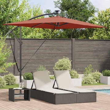 vidaXL Parasol Terracotta 294 x 200 x 270 cm Polyester en, Verzenden, Nieuw, 2 tot 3 meter