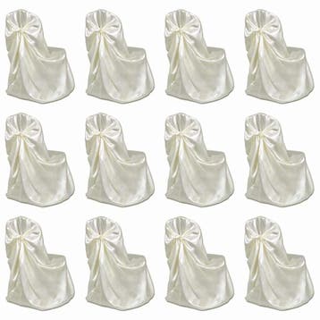 vidaXL Stoelhoes voor bruiloft 12 st crème, Verzenden, Nieuw
