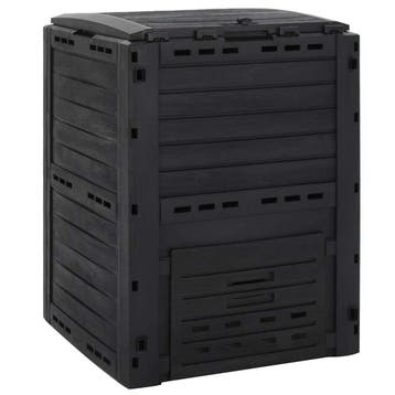 vidaXL Compostbak 280 L polypropeen zwart, Tuin en Terras, Verzenden, Nieuw