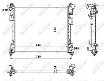 Radiateur o.a: Chrysler, Lancia, Voyager - Voyager (RT), Auto-onderdelen, Ophalen of Verzenden, Nieuw, Lancia