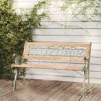 vidaXL Tuinbank 122 cm massief vurenhout, Tuin en Terras, Tuinbanken, Verzenden, Nieuw, Hout