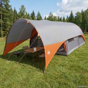 vidaXL Tunnel Tent met Waterdichte Regenhoes 10-persoons, Verzenden, Nieuw, Tot en met 2