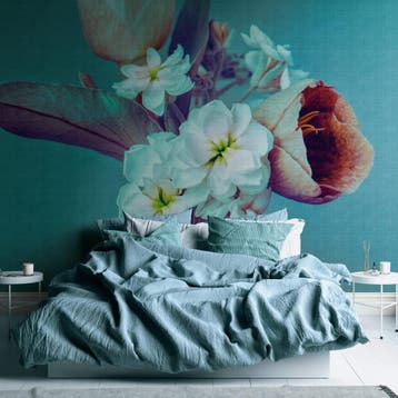 Profhome 382691-GU Fotobehang bloemen mat blauw paars 3,71, Verzenden