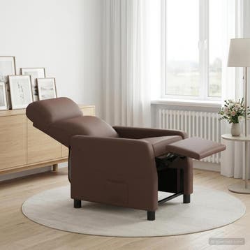 vidaXL Relaxfauteuil Bruin Kunstleer, Huis en Inrichting, Verzenden, Nieuw