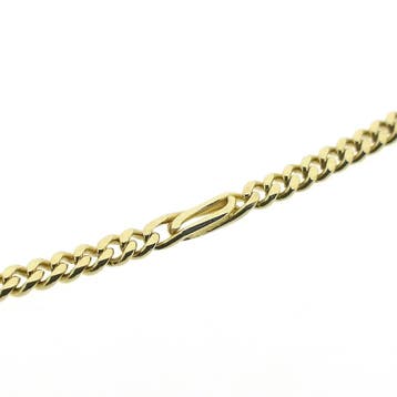 Gouden gourmetschakel ketting, Ophalen of Verzenden, Gebruikt, Overige kleuren, Goud