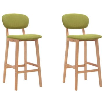 Design Barkruk Set | Massief Hout | Laatste Stuk!, Met voetsteun, 60 tot 90 cm, Ophalen of Verzenden, Zo goed als nieuw