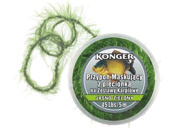 Wier Leader Camo Weed Lichtgroen 5 m. - Karper XL, Verzenden, Nieuw, Overige typen