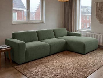 Loungebank Delft - loungebanken - Groen, Huis en Inrichting, Nieuw, 150 cm of meer, Stof, 300 cm of meer