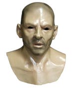 Man masker (kaal hoofd) met borststuk, Verzenden, Nieuw