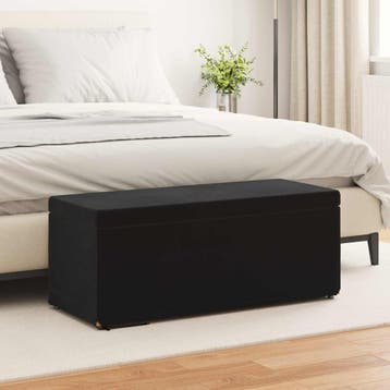 vidaXL Kruk Zwart 101 x 41 x 40 cm Velvet en Gefabriceerd, Verzenden, Nieuw