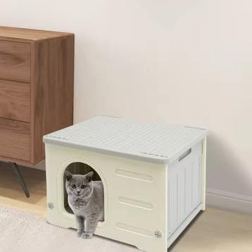 Stevig kattenbed – Weerbestendig huis voor katten en pups, Dieren en Toebehoren, Verzenden, Nieuw