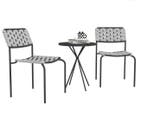 3-delige Bistroset – Stapelbare Polyrotan Stoelen en Tafel, Verzenden, Nieuw