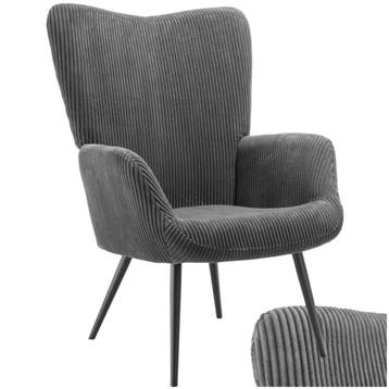 Fauteuil Hygge gestoffeerd, ergonomisch, draagkracht 150 kg, Verzenden, Nieuw