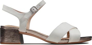Clarks - maat 40- Sheer35 Strap Dames Sandalen - White Combi, Verzenden, Nieuw