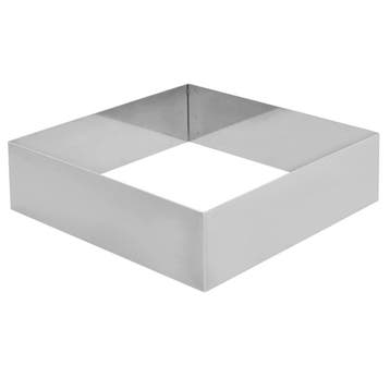 Taartring RVS Vierkant 18x18x5cm, Verzenden, Nieuw