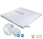 Tencell topper HR55 10 cm - Split - 180/200, Verzenden, Wit, Overige typen, Nieuw