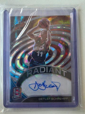 Panini Spectra Detlef Schrempf 5/20 Gesigneerde kaart,, Nieuw